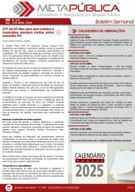 Imagem da notícia BOLETIM SEMANAL Nº 018